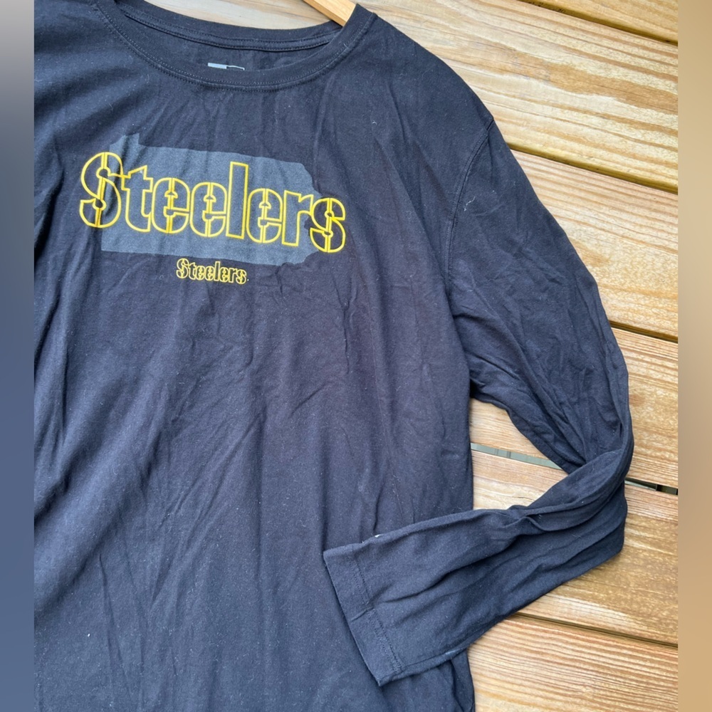 New Era Pittsburgh Steelers black long sleeve top - Mens Extra Large - Picture 3 of 8